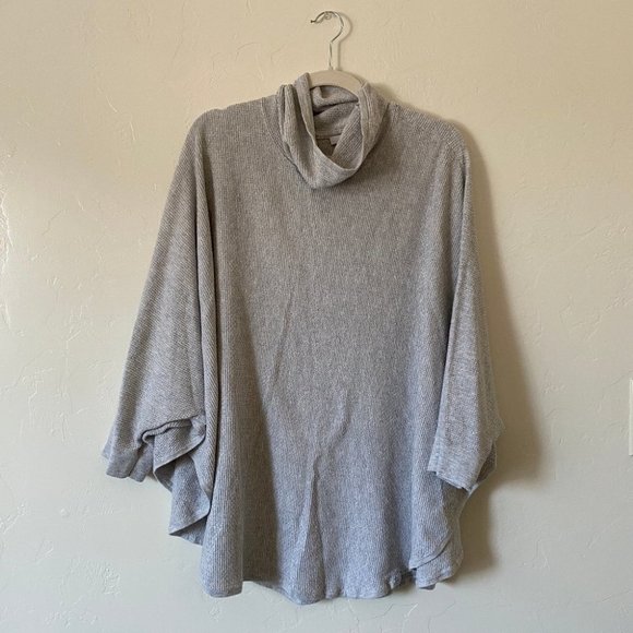 J. Jill Tops Pure Jill Knit Draped Cowl Neck Poncho Top Poshmark